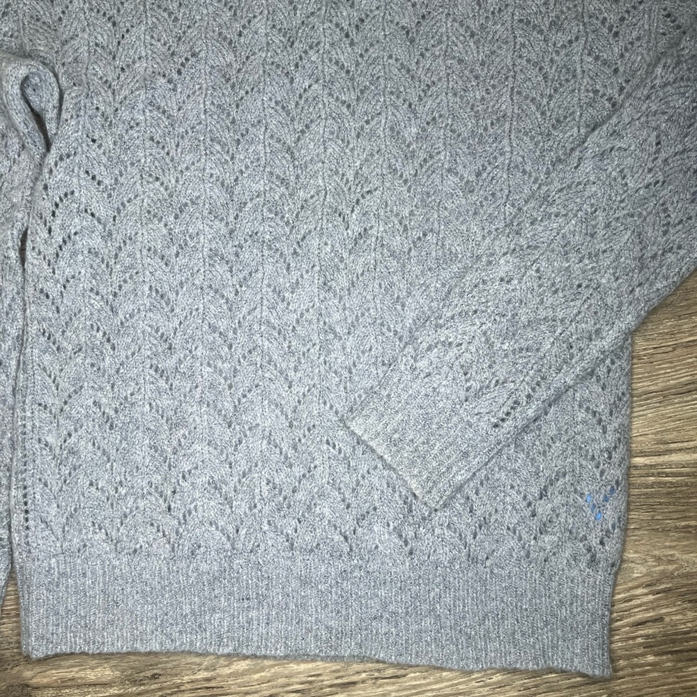 J. McLaughlin Soft Blue Cowl Neck Sweater Tiler Wool & Cashmere-Blend size XS - Picture 3 of 12